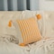 Deerlux 16" Handwoven Cotton Throw Pillow Cover with Striped Lines with Filler, Yellow QI004310.YL.K - alternate 5